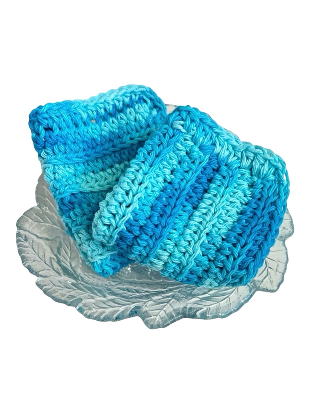 HAND CRAFTED Crocheted Colorful 100% Cotton All Purpose Dish or Wash Cloths